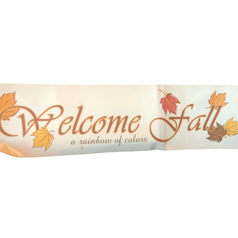 NWT Vintage Thanksgiving Fall Wall Window Art Removable‎ Reusable Welcome Fall